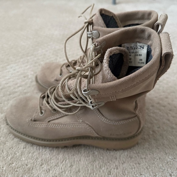 BATES Men Combat Military Desert Coyote Tan Boots-Size 10 in Heel/Toe-Size 4 N - Picture 4 of 12